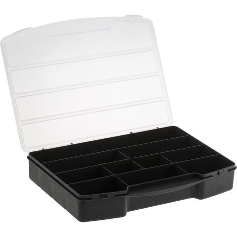 Boite compartimentée RS PRO, 10 Compartiments, Plastique, 40mm x 245mm x 180mm ( Prix pour 1 ) (1/2)
