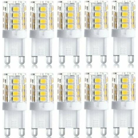 Lot de 10 Projecteur LED, lumière décorative LED, ampoule LED G9, 5 W blanc froid, ampoules LED à économie d\'énergie, ampoule halogène de rechange, AC 230 V non dimmable (1/4)