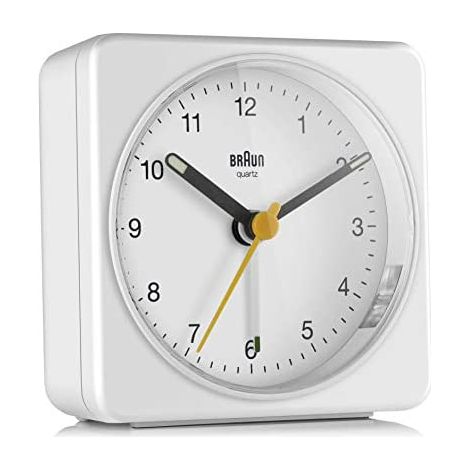 Despertador analógico clásico blanco Braun BC03W (1/5)