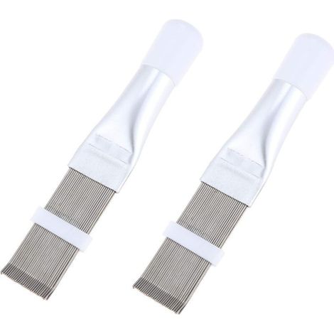 Peigne à ailettes de climatiseur AC condenseur à ailettes lisseur nettoyant évaporateur radiateur ailettes outil de nettoyage paquet de 2 (1/5)