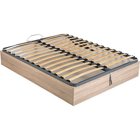Lit pliant avec draps respirants Oxfort hauteur 32 cm 80x190 cm - Chêne