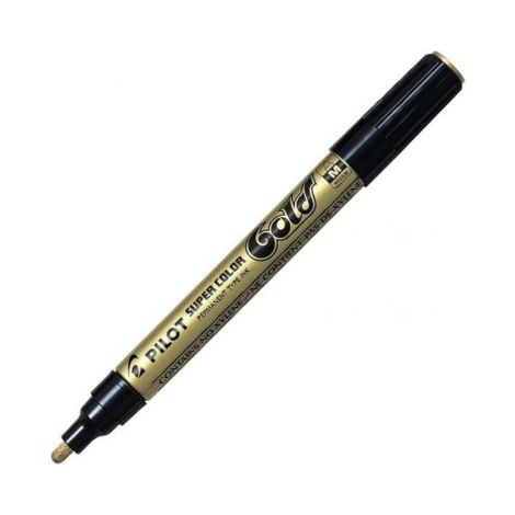 Pilot Super Color marqueur indélébile Pointe ogive Or