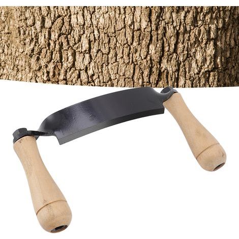 Cuchillo de acero de tungsteno (HRC 30), mango de madera, hoja curva muy afilada para madera y muebles (25 cm). (1/5)