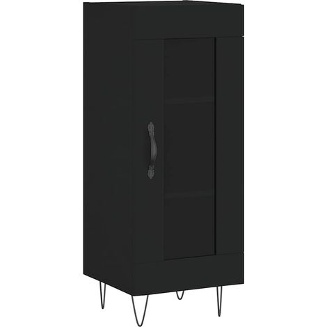 Maison La Vie - Buffet Salon Moderne - Meuble de rangement - Noir 34,5x34x90 cm Bois d'ingénierie bu4870 (1/5)