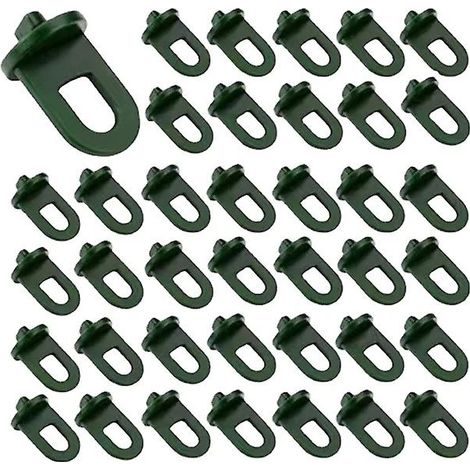 Ensemble de 50 pinces de serre avec fixation extra-forte et œillets - Le meilleur treillis et support pour plantes de votre serre - Accessoires de serre[CO] (1/4)