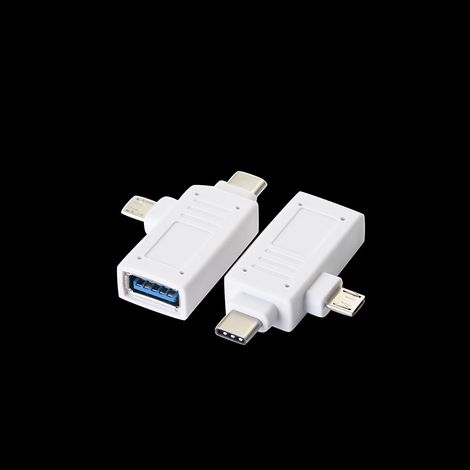 USB 3.0 Typ-C OTG-Adapter, universeller 2-in-1 Typ-C Micro-Adapter für Mobiltelefone und USB-Sticks (1/5)