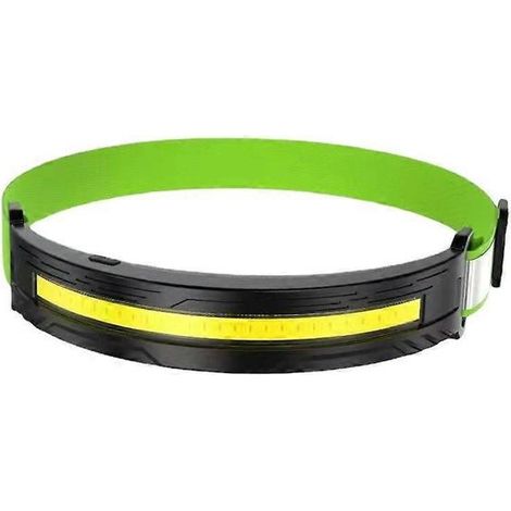 Lampe frontale rechargeable USB, modèle 2025, ultra-puissante, LED, 4 modes d'éclairage, étanche IPX4, lampe frontale COB légère, réflecteur 230°. (1/4)