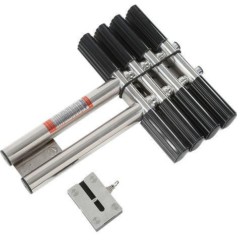Échelle télescopique en inox 4 marches pour bateau, yacht, piscine, marine, robuste et légère (1/5)