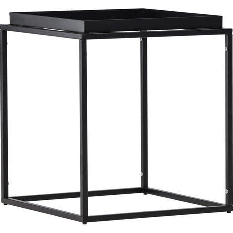 Table d'Appoint en Métal "Porto Alegre" 51cm Noir (1/5)