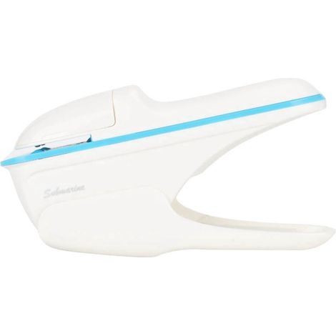 Irovami Agrafeuse sans agrafes ABS pour livres et papier, outil de reliure manuel (blanc) (1/5)