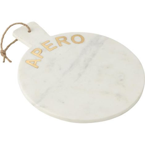 Planche de Présentation en Marbre Apéro "Marci" 38cm Blanc (1/3)