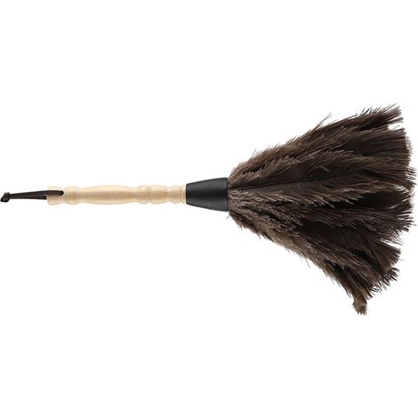Mini plumeau à poussière en plumes d'autruche réutilisable et lavable pour bureau, clavier, livres et maison (1/5)