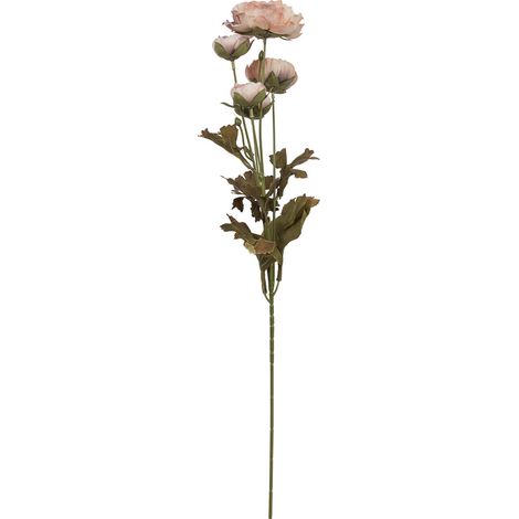 Planta ranúnculo de otoño decorativo artificial rosa 13x13x62h cm (1/5)