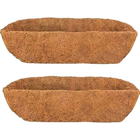Irovami Coir de coco pour jardinière 61cm , Lot de 2 – Liner remplaçable naturel pour bac à fleurs, fenêtre, clôture (1/5)