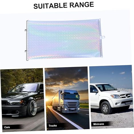 Sonnenschutz für Autos, Sonnenschutzstange, Windschutzscheiben-Sonnenschutz, silbernes Polyethylen