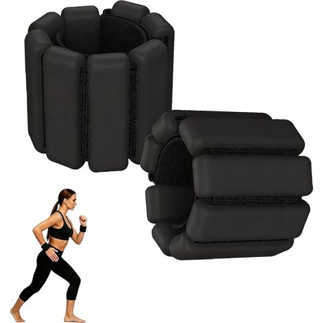 Manchons lestés portables, poids de poignet réglables, poids de cheville, poignet portable, poids de fitness en silicone, pour le jogging, le yoga (1/5)