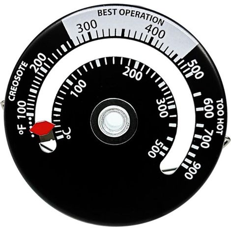 Thermomètre magnétique pour poêle à bois avec sonde, thermomètre pour poêle à bois avec ventilateur, thermomètre ménager haute sensibilité pour barbecue (1/5)