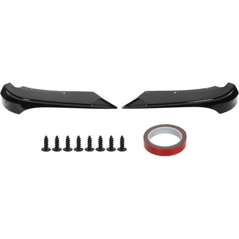 Kit 2 Pièces Spoiler Avant Lèvre Noir Brillant Diffuseur Pare-Chocs Splitter pour BMW Série 3 E90 Berline 4 Portes 2009-2011 (1/5)