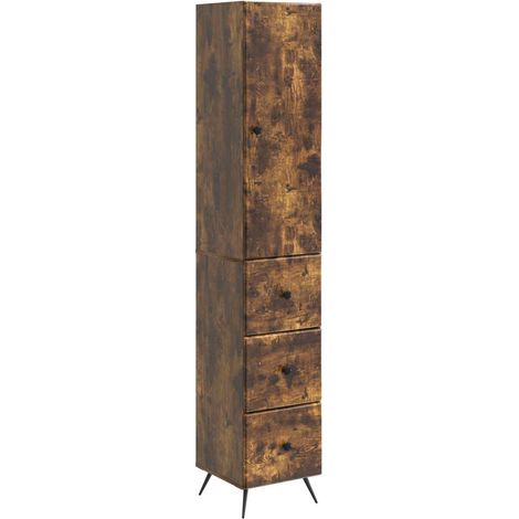 Cabinet Set 2 pcs Smoked Oak 34.5 x 34.5 x 90 cm vidaXL