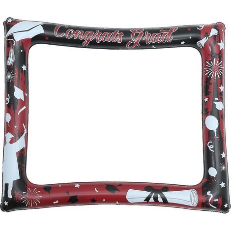 Aufblasbarer Fotorahmen „Herzlichen Glückwunsch zum Abschluss“ für Selfies und als Requisite für die Abschlussfoto-Box – 75,00 x 65,00 x 0,10 cm (1/4)
