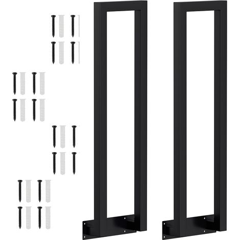 Randaco 85cm SchwarzTreppengeländer U-Form Eisen Handlauf Geländer, Eisengeländer Innen und Außen Universal Seitlich montiert