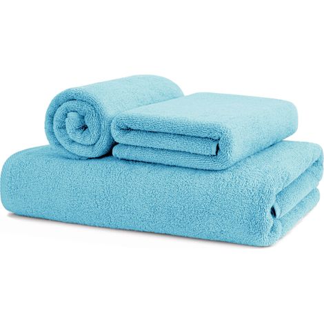 Asciugamani Salvietta Bagno In Morbida Spugna Modello Sophie Colore Turchese, misuraOspitecoloreTurchese