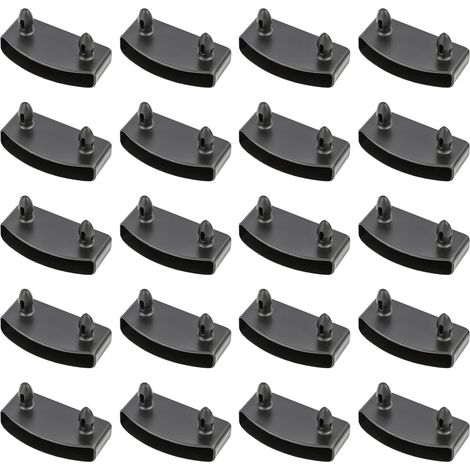 20 Stück,Lattenrost-Halterungen Set,Universelle Bettlattenhalter für Einzel- und Doppelbetten, 53mm, Robustes Polyethylen, Schwarz - für Holz- und Metallbettrahmen