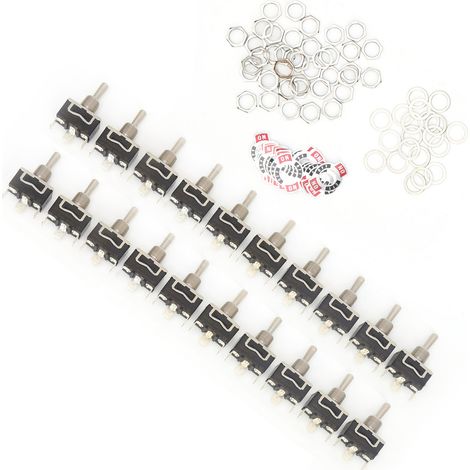 20 Stück BERM Kippschalter mit LED-Beleuchtung, 3-stufig, 3-polig, Ein/Aus/Ein, 15 A, 250 V AC (1/5)