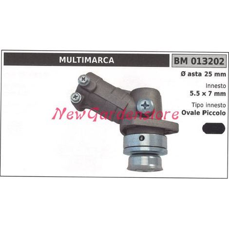 Coppia conica decespugliatore 013202 Ø 25 Ø innesto 5.5x7 ovale piccolo