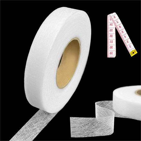 65m Bande Thermocollante, Thermocollant largeur 20mm, Bande d'Ourlet, Ourlet Rubans Thermocollant pour Ourlet de Couture pour Assembler des Tissus, Pantalons, Rideaux,Vêtements