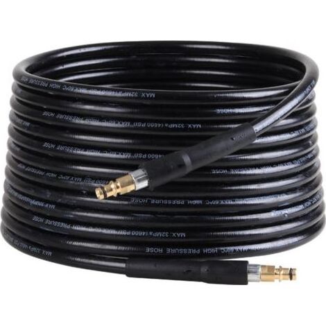 Tuyau de rechange pour nettoyeurs haute pression Kärcher K K2 K3 K4 K5 K6 K7, raccord rapide avec connecteur à clic, 15 m (1/4)