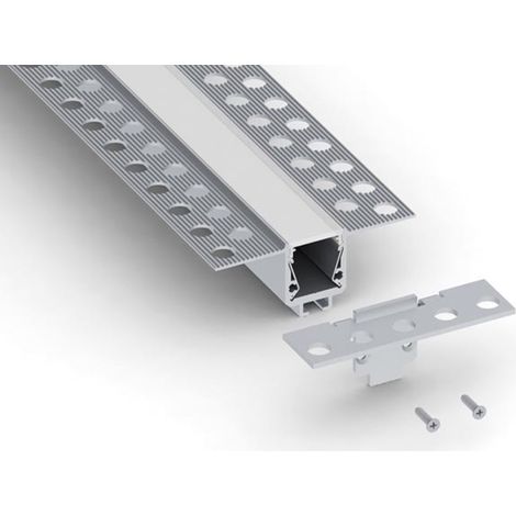 LEDsON Tapa final para perfil de placa de yeso RSL15 US, sin agujero para cable - 1 ud. (1/2)