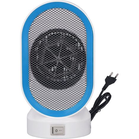 Mini ventilateur de chauffage électrique portable 400 W pour la maison, le bureau ou la résidence étudiante, bleu ciel, prise UE 220 V-AquaForge
