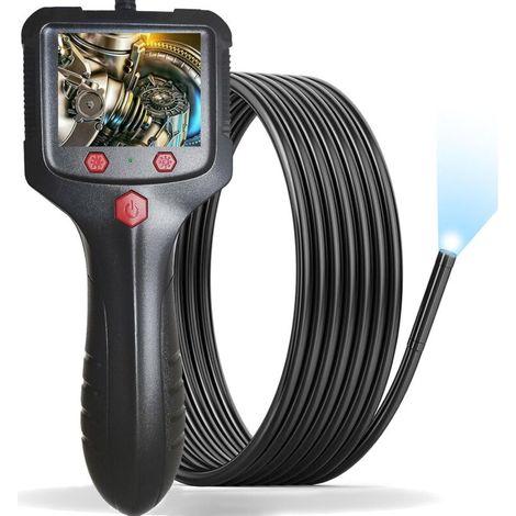 Industrial Endoscope, 5.5mm Endoscope Camera, IP67 Waterproof 1080P HD Endoscope Pipeline Inspection Camera, Semi-Rigid Cable (5m)