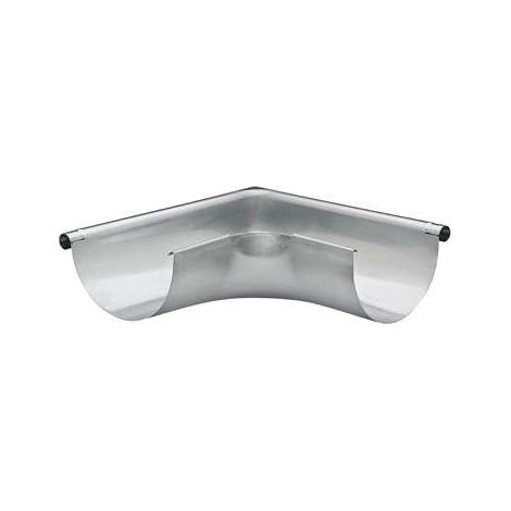 GRÖMO ALU Rinnenwinkel ALUMINIUM halbrund gezogen Außeneck 333 mit Einsteckschlitz, 84303 (1/2)