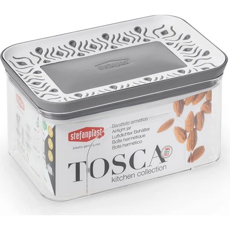 BARATTOLO RETTANGOLARE 'TOSCA' grigio/bianco  - STEFANPLAST