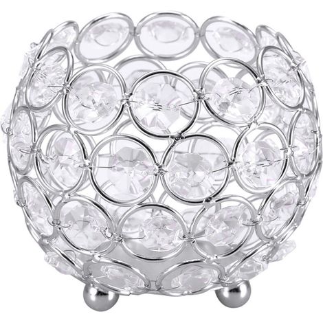 Clecthers Candlers Candlers Decor Table Centerpieces (silver diameter 10 cm) (1/5)