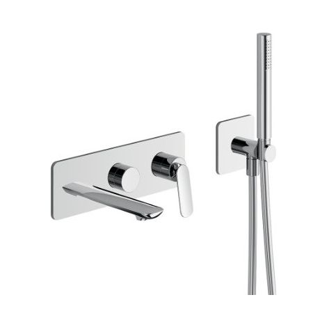 Façade bain/douche encastrée 2 sorties Chromé - CRISTINA ONDYNA FL10251 (1/2)