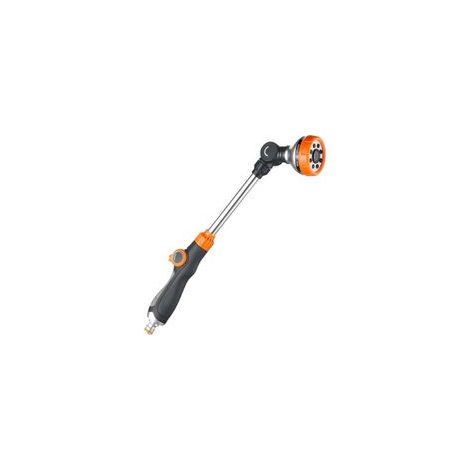 Pistolet arrosage 8 modèles réglables, Pistolet de pulvérisation allongé avec débit d'eau contrôlable, lavage de voiture, nettoyage de cour, arrosage du jardin, 47cm