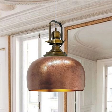 bamyum Suspension Luminaire Rétro en Metal de 30 cm, Lustre de Salon Vintage, Éclairage de Plafond pour Chambre, Cuisine, Lampe Suspendue (1/4)