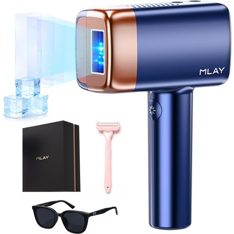 T14 Appareil À Épilation IPL – 96,39% Réduction Des Poils En 4 Semaines, 5 Millions De Flashs, Painless Avec Système De Refroidissement (Pas De Laser), Pour Tous Types De Peau (Bleu) (1/5)