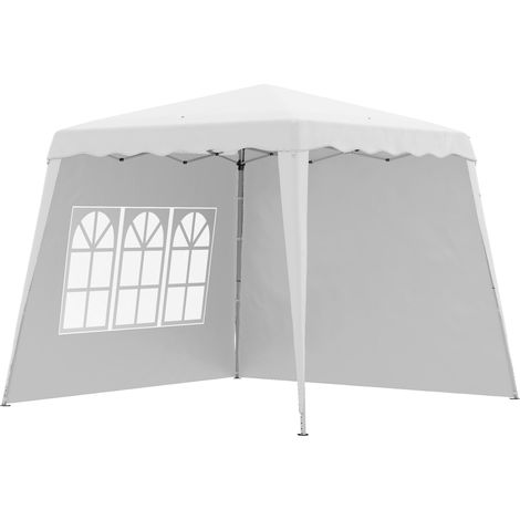 2,4 x 2,4 m Doppelwand-Faltpavillon – Weiß