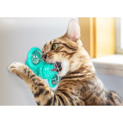 1pc jouet interactif pour chat, convertisseur de CD multifonctionnel, moulin à chat, jouet pour chat, rayure, démangeaisons, animal de compagnie, jouet de jeu amusant-bleu (1/3)