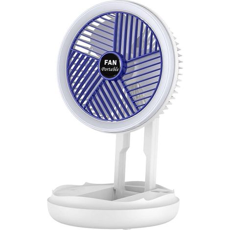 Ventilateur de plafond pliable 1200/2400 mAh, ventilateur de bureau, ventilateur de camping avec lumière pour dortoir - Style lampe (1/5)