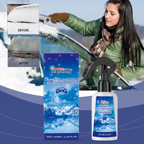 Auto-Enteisungsspray, Scheibenreiniger, Entfeuchtungsspray, Enteisungsspray, Schnell-Schneeschmelzspray – 100 ml -- DE (1/5)