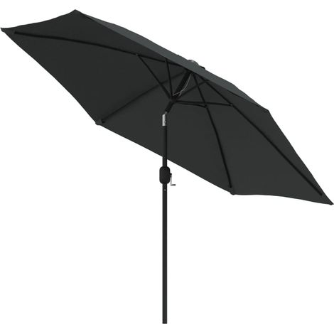 Parasol d'extérieur avec poteau en métal 300 cm anthracite