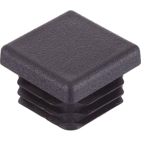 16pcs Tubular Furniture Legs, Square Ribbed End Caps for Tables and Chairs (30mm, Black) (1/5)