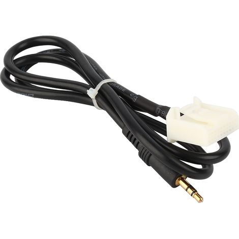Câble adaptateur audio 3,5 mm AUX pour Toyota, entrée radio MP3, téléphone, écouteurs, connecteur jack mâle, accessoire voiture (1/5)