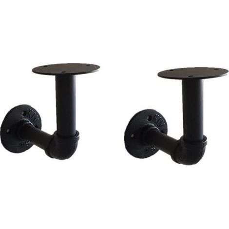 2pcs Tuyau Fixations pour étagère industriel Équerre pour étagère (1/4)