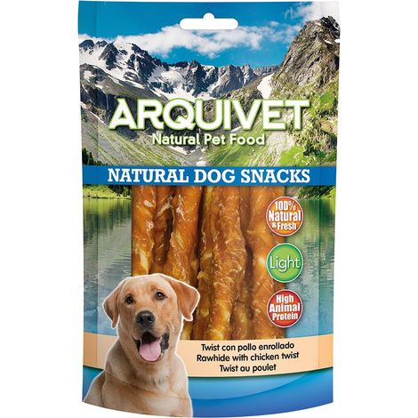ARQUIVET Twist con pollo 13 cm / 100 g - Snack 100% naturali per cani - prelibatezze per cani - Prodotto leggero - Molto ricco di sostanze nutritive (1/5)